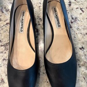 Karl Lagerfeld Black Heels Sleek Design
